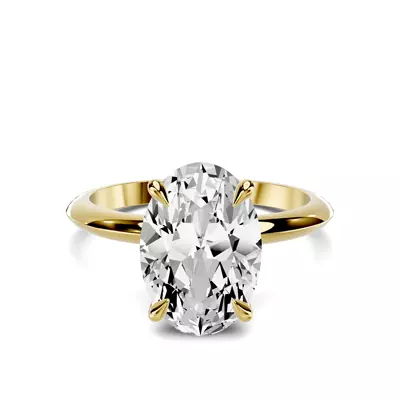 Serra Knife Edge 3.00 ct. Oval Lab Engagement Ring (2mm)