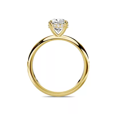 Serra Knife Edge Hidden Halo 1.50 ct. Oval Lab Engagement Ring (2mm)
