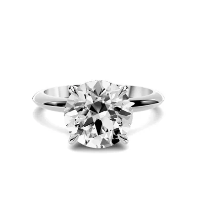 Serra Knife Edge Hidden Halo 3.00 ct. Round Lab Engagement Ring (2mm)