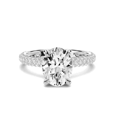 Selora Rolled Pavé 1.50 ct. Oval Lab Engagement Ring