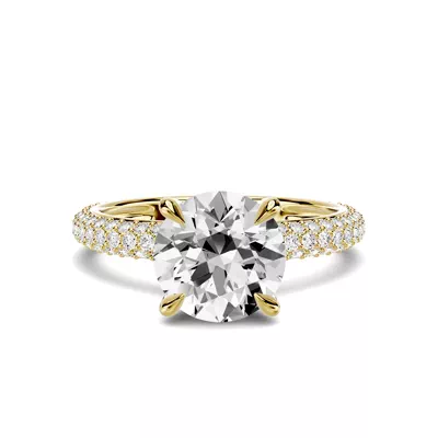 Selora Rolled Pavé 1.50 ct. Round Lab Engagement Ring