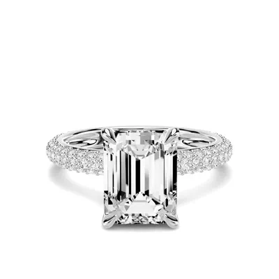 Selora Rolled Pavé 2.00 ct. Emerald-Cut Lab Engagement Ring