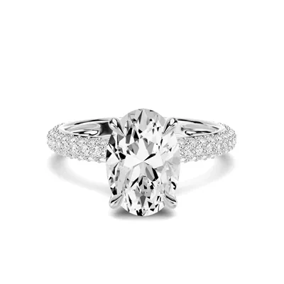 Selora Rolled Pavé 2.00 ct. Oval Lab Engagement Ring