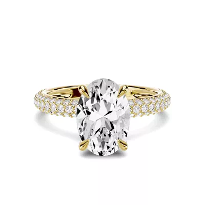 Selora Rolled Pavé 2.00 ct. Oval Lab Engagement Ring
