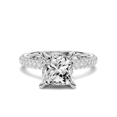 Selora Rolled Pavé 2.00 ct. Princess-Cut Lab Engagement Ring