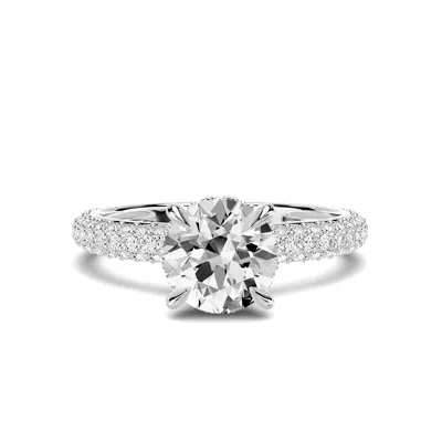 Selora Rolled Pavé Hidden Halo 1.00 ct. Round Lab Engagement Ring
