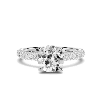 Selora Rolled Pavé Hidden Halo 1.00 ct. Round Lab Engagement Ring
