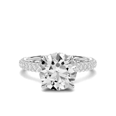 Selora Rolled Pavé Hidden Halo 2.00 ct. Round Lab Engagement Ring