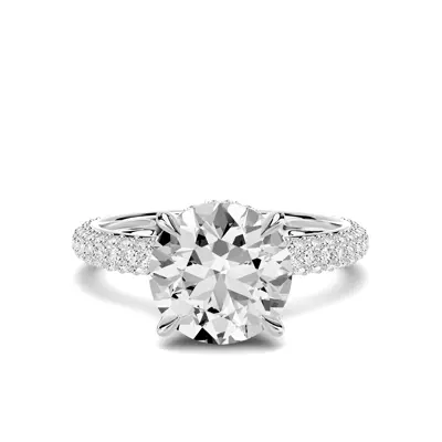 Selora Rolled Pavé Hidden Halo 2.00 ct. Round Lab Engagement Ring