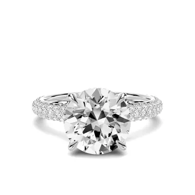Selora Rolled Pavé Hidden Halo 3.00 ct. Round Lab Engagement Ring