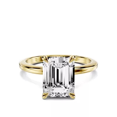 Avalon Classic Solitaire 2.00 ct. Emerald-Cut Lab Engagement Ring