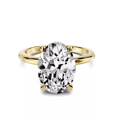 Avalon Classic Hidden Halo 2.50 ct. Oval Lab Engagement Ring