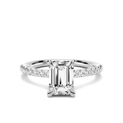 items Avalon Classic Pavé 1.00 ct. Emerald-Cut Lab