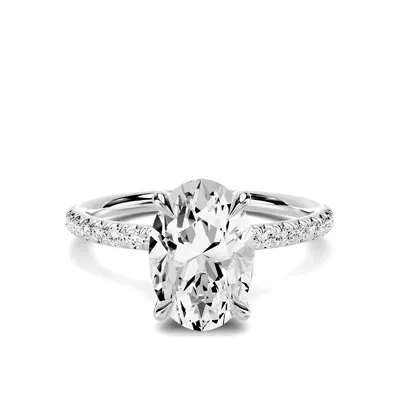 Avalon Classic Pavé 2.00 ct. Oval Lab Engagement Ring