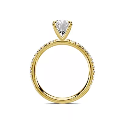 Avalon Classic Pavé 2.00 ct. Oval Lab Engagement Ring