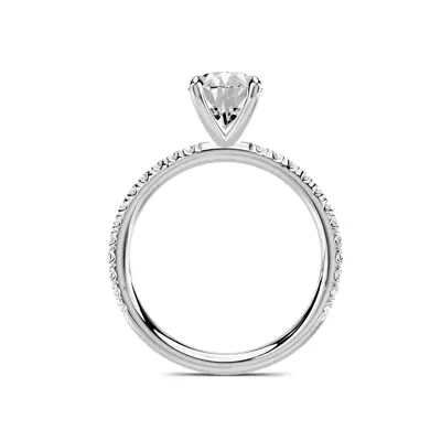 Avalon Classic Pavé 2.00 ct. Oval Lab Engagement Ring