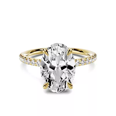 Avalon Classic Pavé 2.50 ct. Oval Lab Engagement Ring
