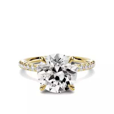 Avalon Classic Pavé 3.00 ct. Round Lab Engagement Ring
