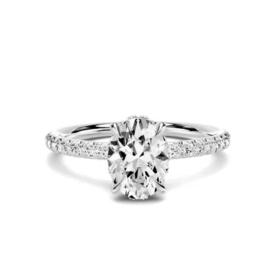 Avalon Classic Pavé Hidden Halo 1.00 ct. Oval Lab Engagement Ring