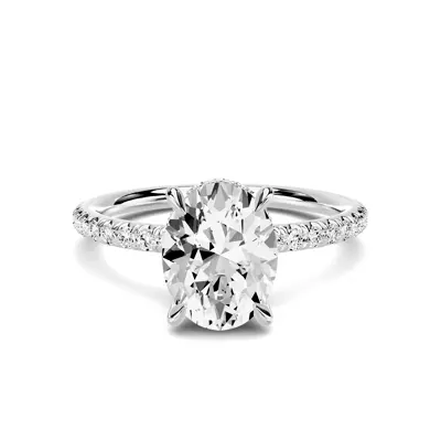 Avalon Classic Pavé Hidden Halo 1.50 ct. Oval Lab Engagement Ring