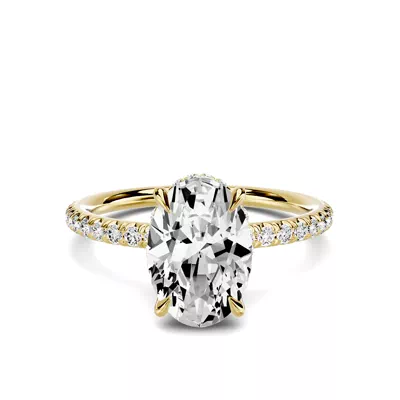 Avalon Classic Pavé Hidden Halo 2.00 ct. Oval Lab Engagement Ring