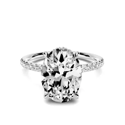 Avalon Classic Pavé Hidden Halo 2.50 ct. Oval Lab Engagement Ring