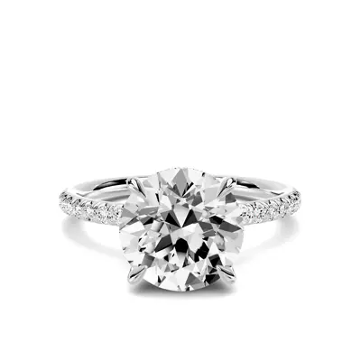 Avalon Classic Pavé Hidden Halo 3.00 ct. Round Lab Engagement Ring