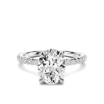 Lumina French Pavé 1.50 ct. Oval Lab Engagement Ring