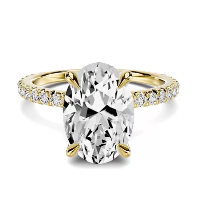 Lumina French Pavé 2.00 ct. Oval Lab Engagement Ring