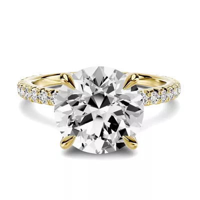 Lumina French Pavé 2.00 ct. Round Lab Engagement Ring