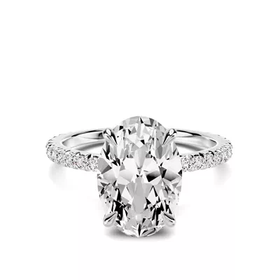 Lumina French Pavé 2.50 ct. Oval Lab Engagement Ring