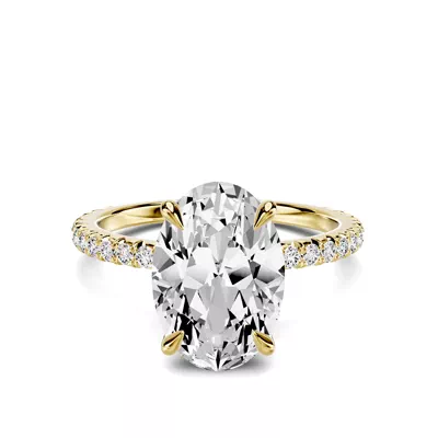 Lumina French Pavé 2.50 ct. Oval Lab Engagement Ring