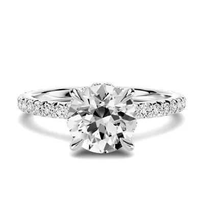 Lumina French Pavé Hidden Halo 1.00 ct. Round Lab Engagement Ring
