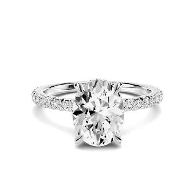 Lumina French Pavé Hidden Halo 1.50 ct. Oval Lab Engagement Ring
