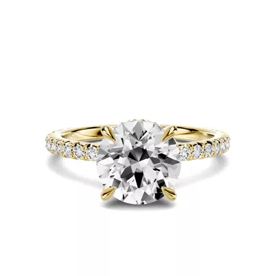 Lumina French Pavé Hidden Halo 1.50 ct. Round Lab Engagement Ring