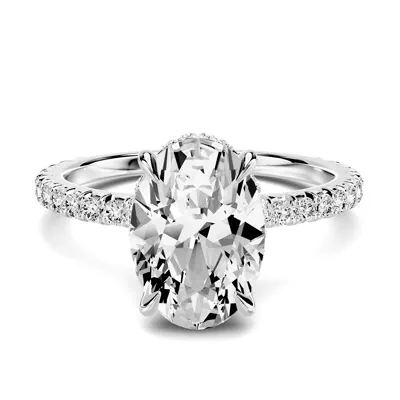 Lumina French Pavé Hidden Halo 2.00 ct. Oval Lab Engagement Ring