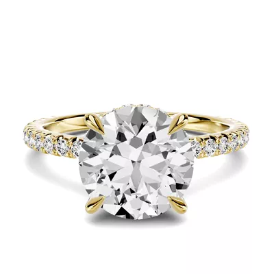 Lumina French Pavé Hidden Halo 2.00 ct. Round Lab Engagement Ring