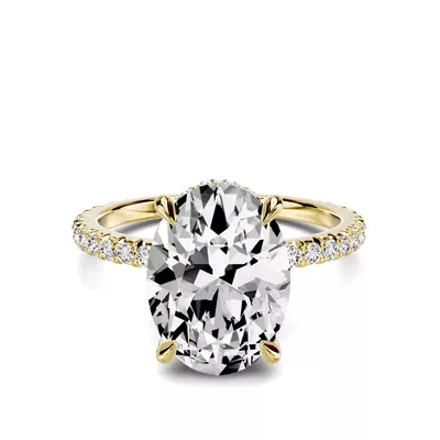 Lumina French Pavé Hidden Halo 2.50 ct. Oval Lab Engagement Ring