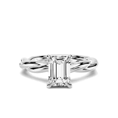 Riona Twist 1.00 ct. Emerald-Cut Lab Engagement Ring