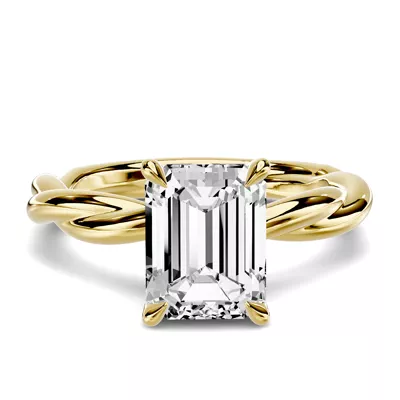 Riona Twist 2.00 ct. Emerald-Cut Lab Engagement Ring