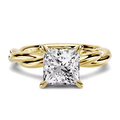 Riona Twist 2.50 ct. Princess-Cut Lab Engagement Ring