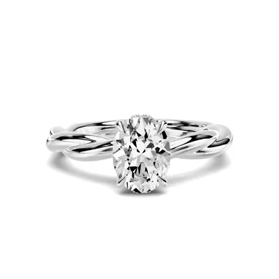 Riona Twist Hidden Halo 1.00 ct. Oval Lab Engagement Ring