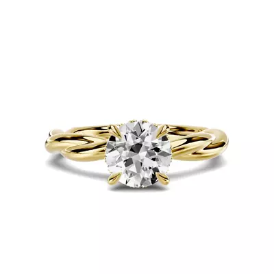 Riona Twist Hidden Halo 1.00 ct. Round Lab Engagement Ring