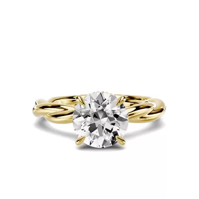 Riona Twist Hidden Halo 1.50 ct. Round Lab Engagement Ring