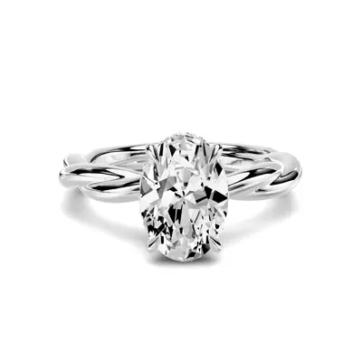 Riona Twist Hidden Halo 2.00 ct. Oval Lab Engagement Ring