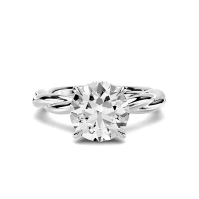 Riona Twist Hidden Halo 2.00 ct. Round Lab Engagement Ring