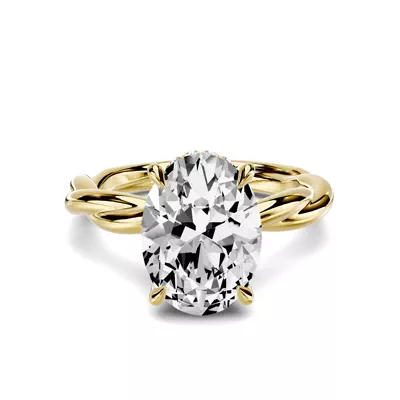 Riona Twist Hidden Halo 3.00 ct. Oval Lab Engagement Ring