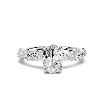 Riona Double Pavé Twist 1.00 ct. Oval Lab Engagement Ring