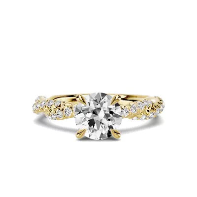 Riona Double Pavé Twist 1.00 ct. Round Lab Engagement Ring
