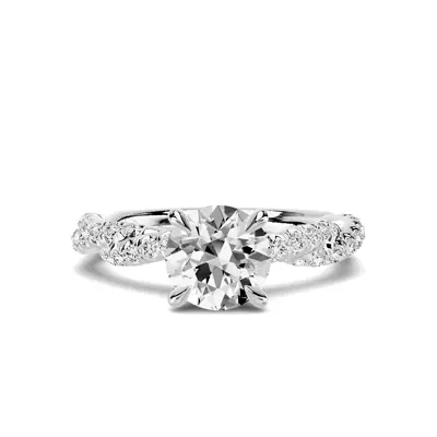 Riona Double Pavé Twist 1.00 ct. Round Lab Engagement Ring